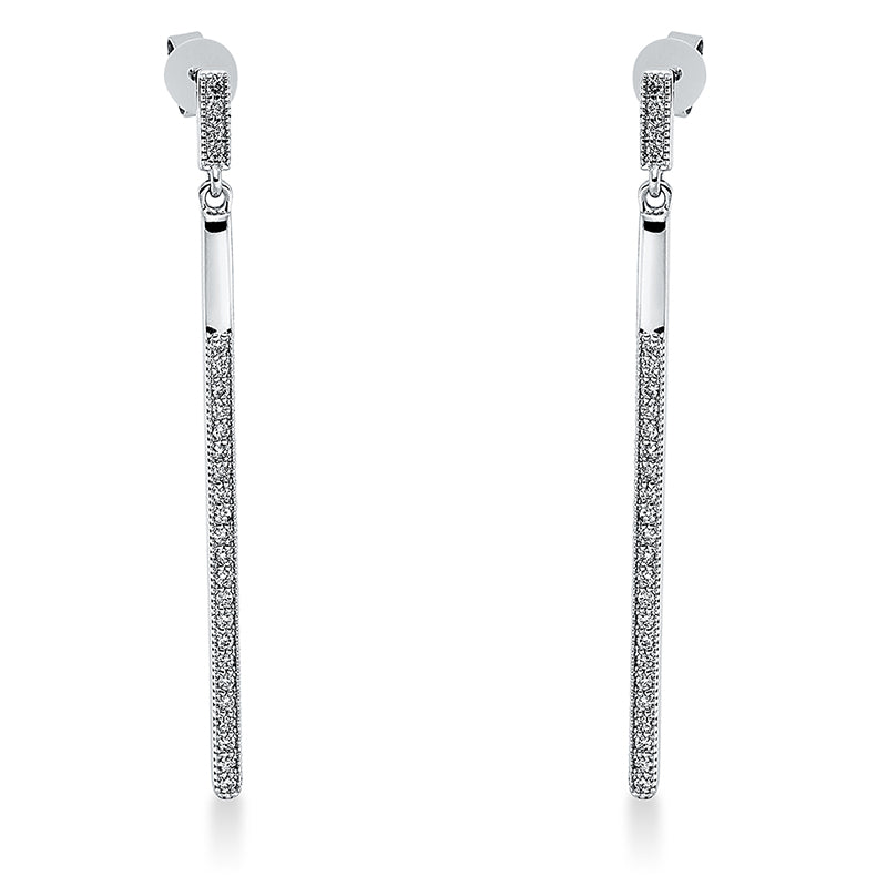 Ohrschmuck    aus 750/-18 Karat Weißgold mit 52 Diamanten 0