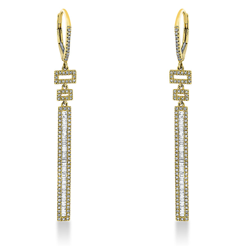 Ohrschmuck    aus 585/-14 Karat Gelbgold mit 263 Diamanten 0