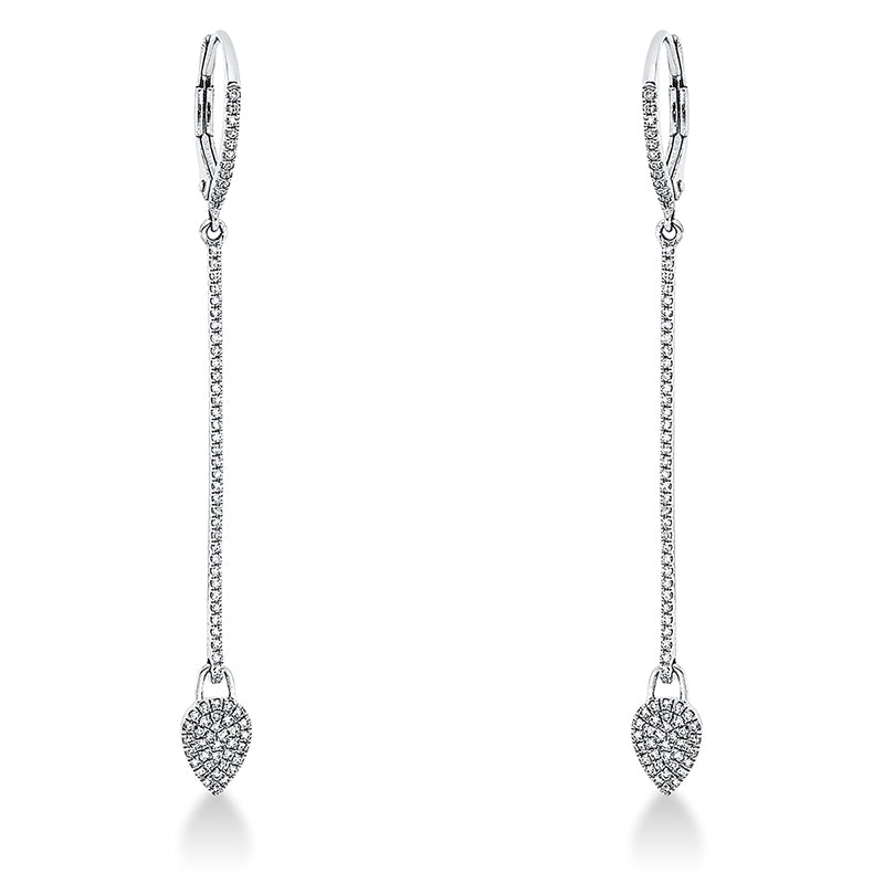 Ohrschmuck    aus 585/-14 Karat Weißgold mit 164 Diamanten 0