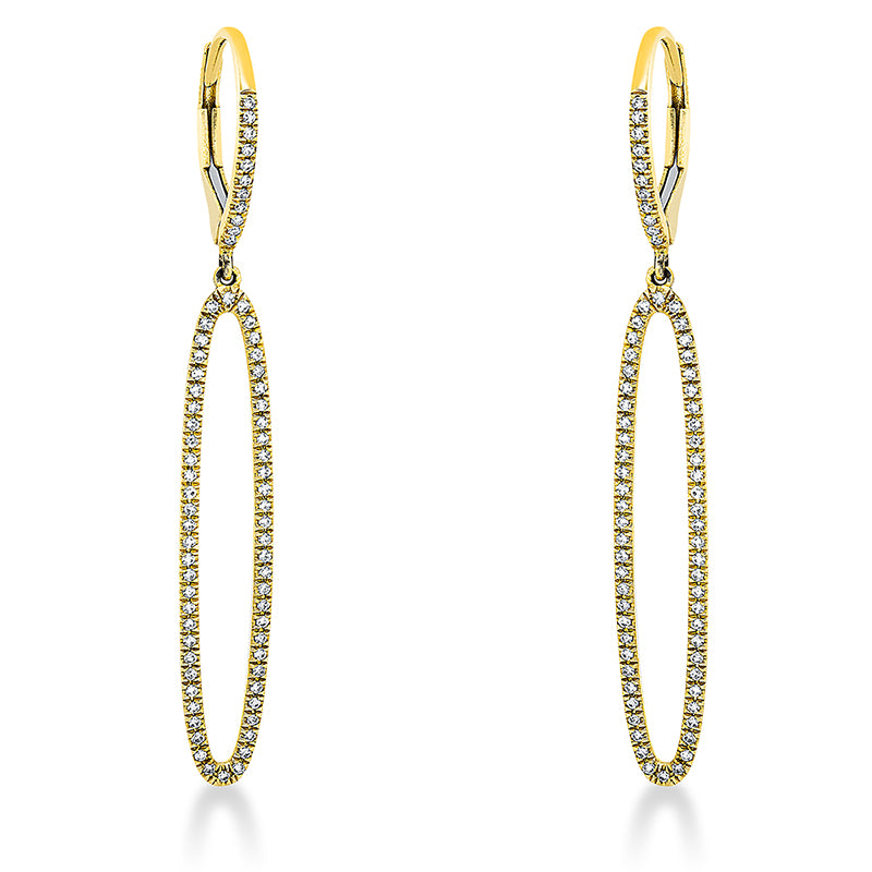 Ohrschmuck    aus 585/-14 Karat Gelbgold mit 142 Diamanten 0