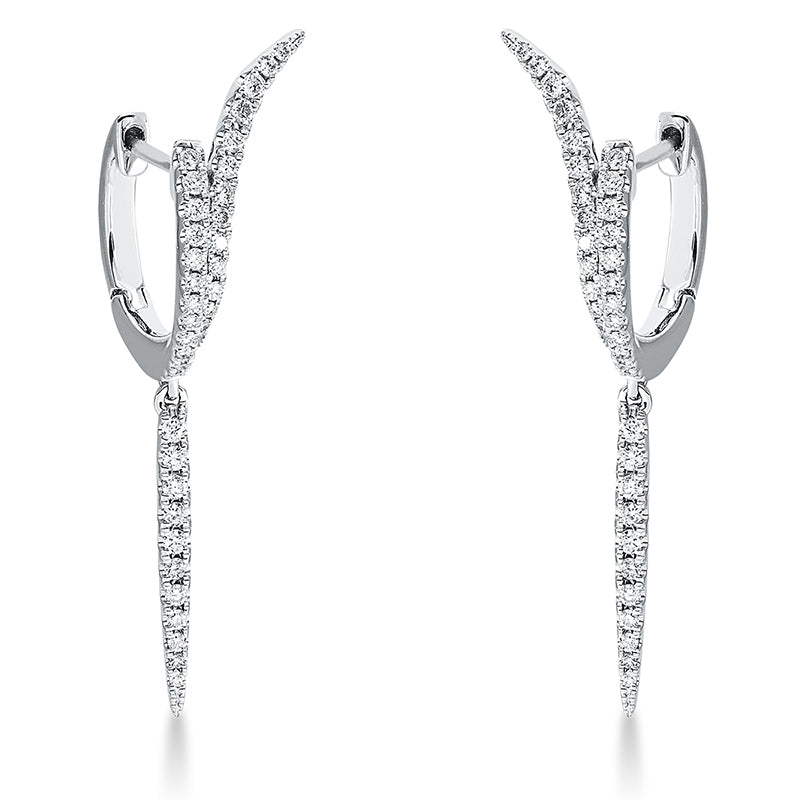 Ohrschmuck    aus 750/-18 Karat Weißgold mit 72 Diamanten 0