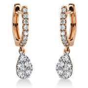 Ohrschmuck - Halo Sparkle aus Gold mit Diamanten - 2P082