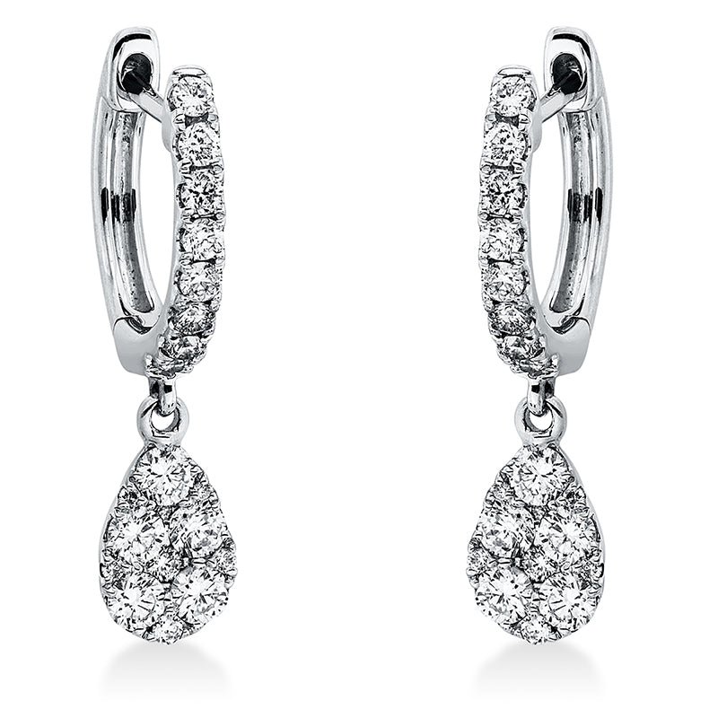 Ohrschmuck - Halo Sparkle aus Gold mit Diamanten - 2P082
