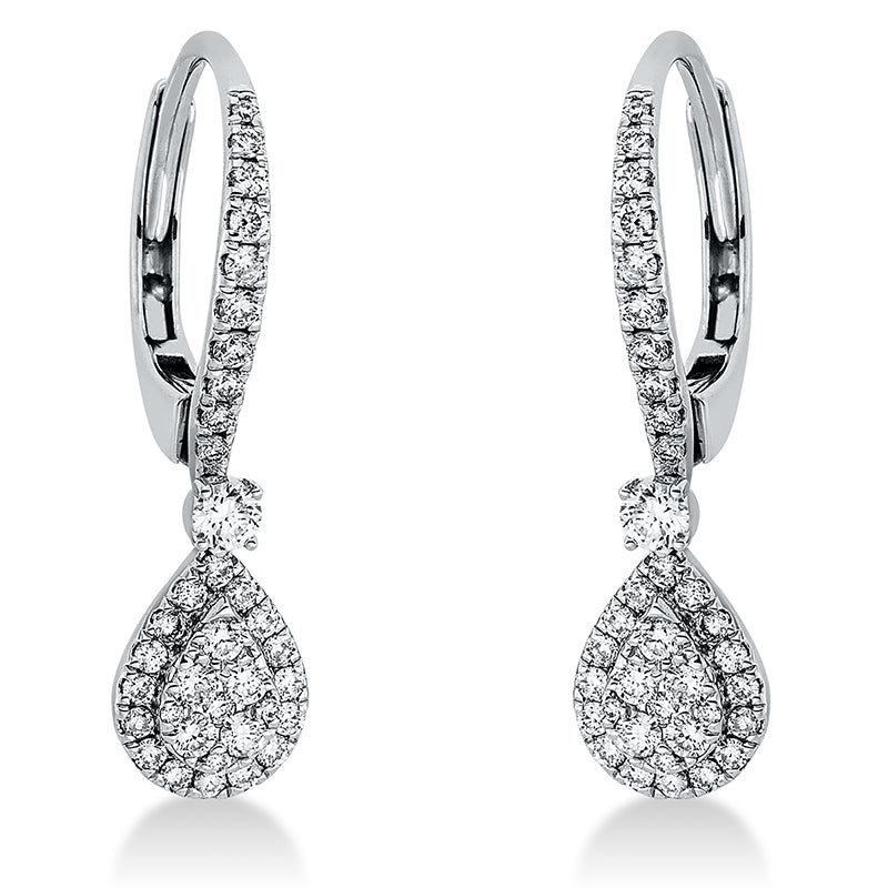 Ohrschmuck    aus 750/-18 Karat Weißgold mit 72 Diamanten 0