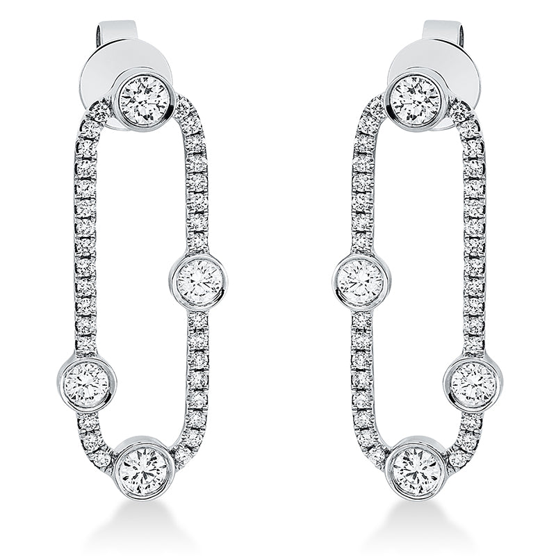 Ohrschmuck    aus 750/-18 Karat Weißgold mit 72 Diamanten 1
