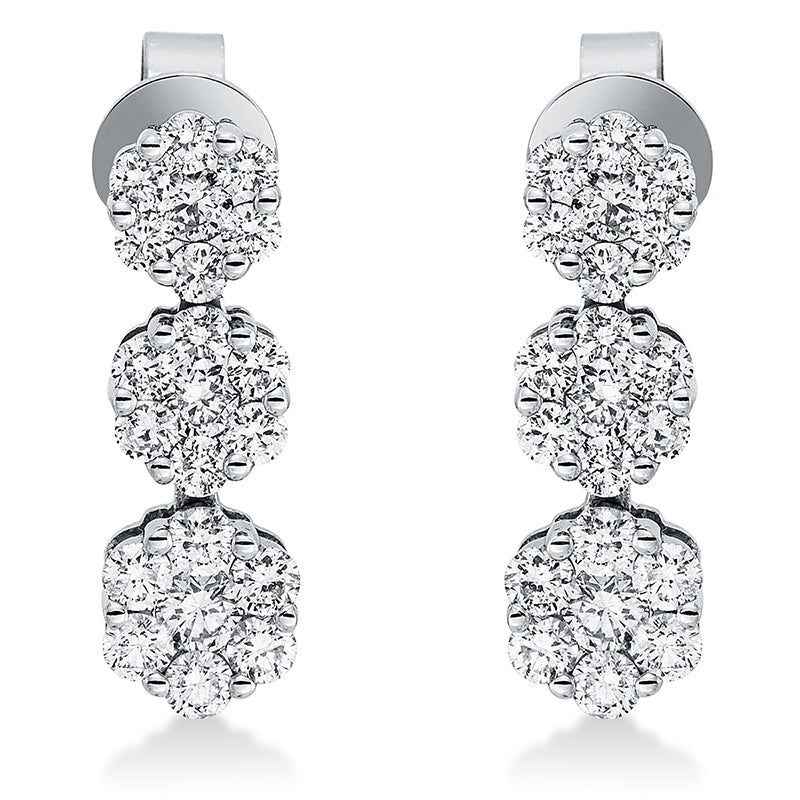 Ohrschmuck    aus 750/-18 Karat Weißgold mit 42 Diamanten 1