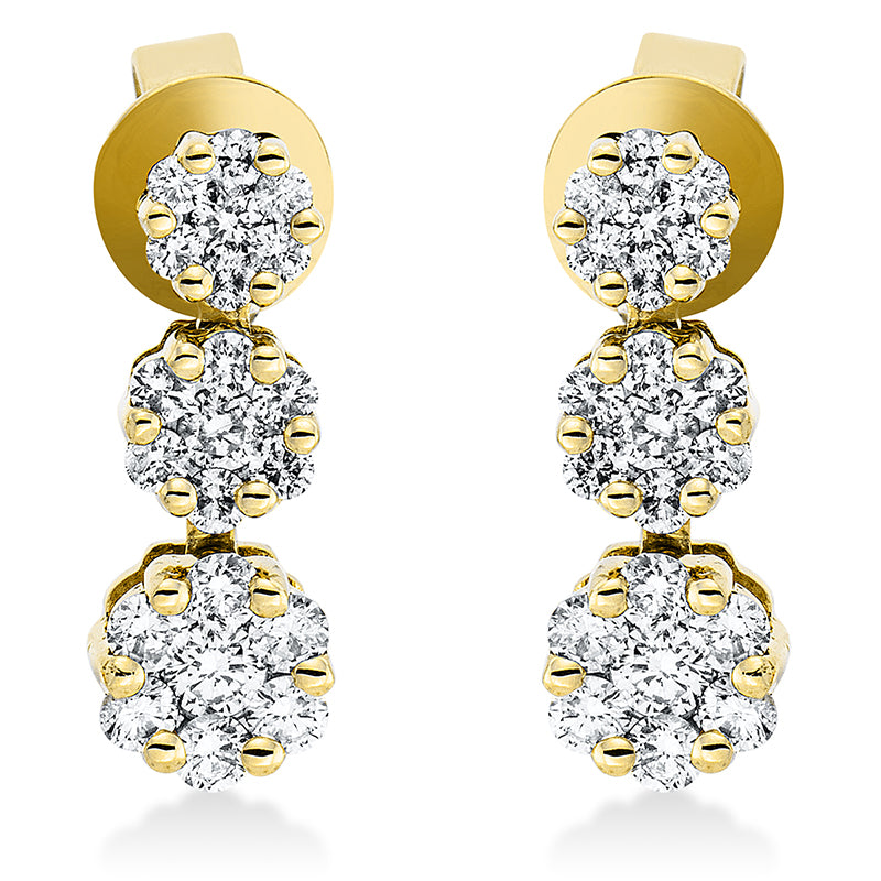 Ohrschmuck    aus 750/-18 Karat Gelbgold mit 42 Diamanten 0