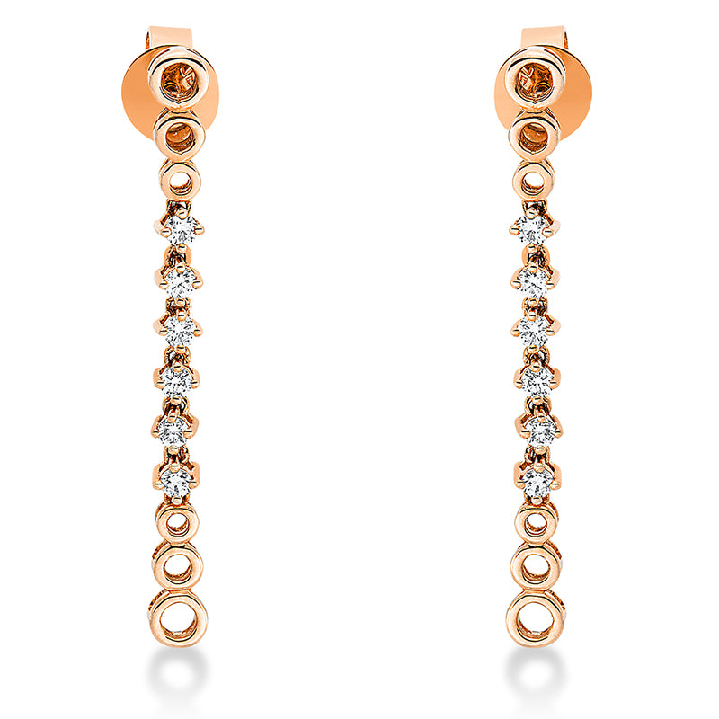 Ohrschmuck    aus 750/-18 Karat Rotgold mit 12 Diamanten 0