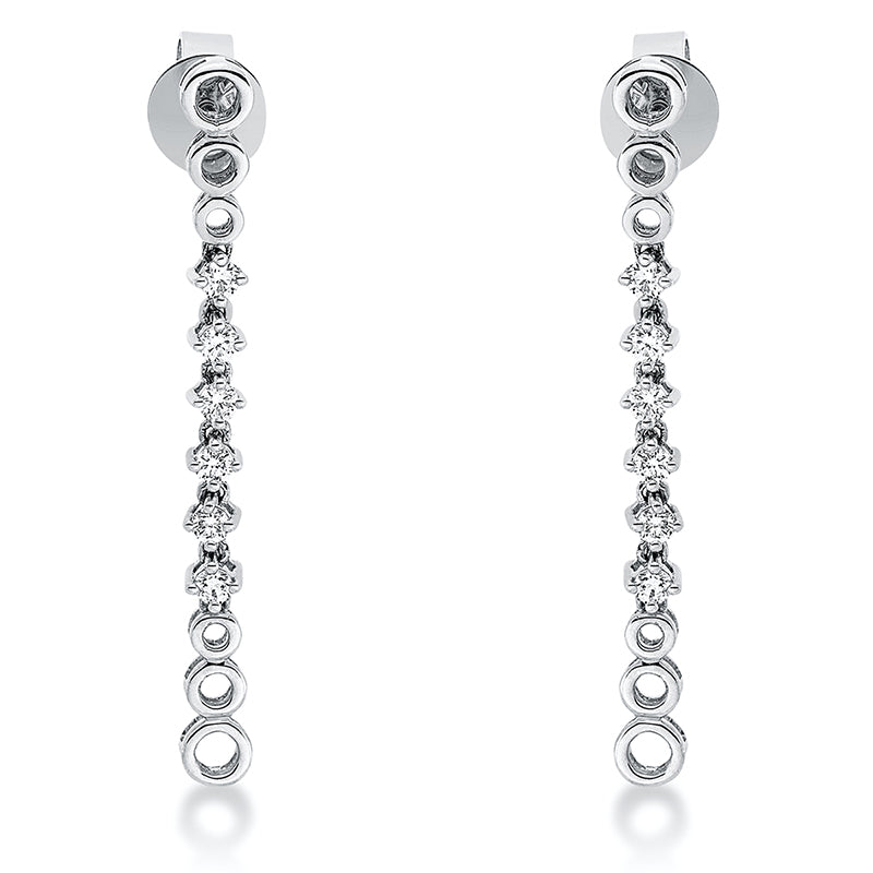 Ohrschmuck    aus 750/-18 Karat Weißgold mit 12 Diamanten 0