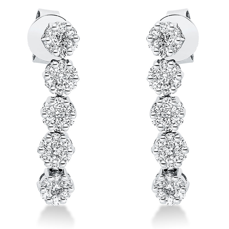 Ohrschmuck    aus 750/-18 Karat Weißgold mit 70 Diamanten 0