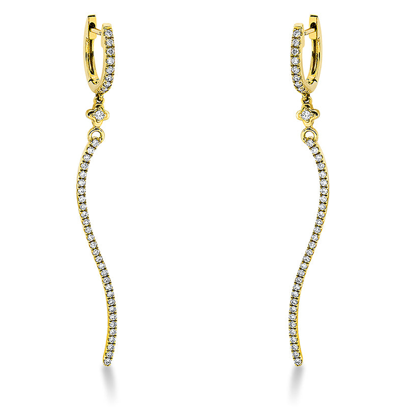 Ohrschmuck    aus 750/-18 Karat Rotgold mit 80 Diamanten 0