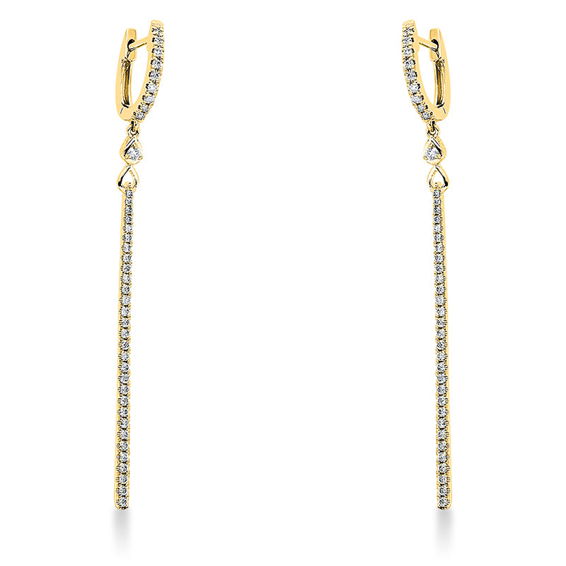 Ohrschmuck    aus 750/-18 Karat Gelbgold mit 80 Diamanten 0