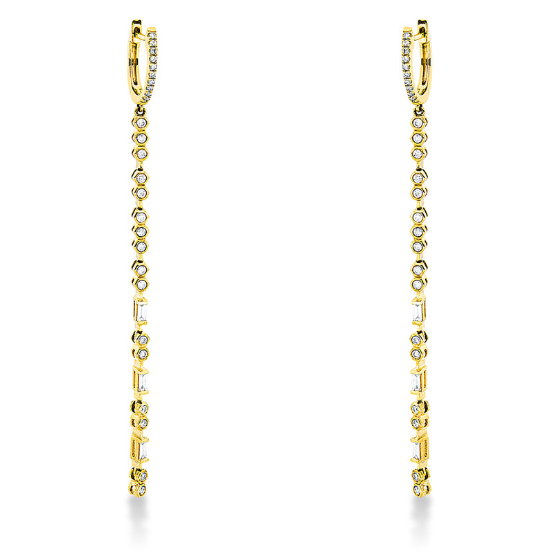 Ohrschmuck    aus 750/-18 Karat Gelbgold mit 60 Diamanten 0