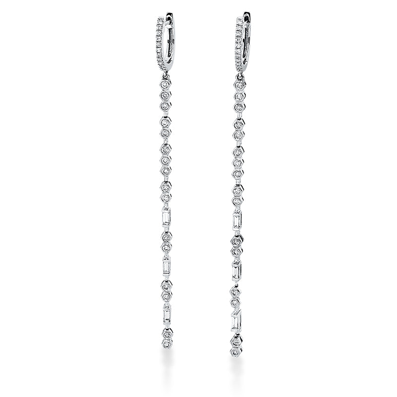 Ohrschmuck    aus 750/-18 Karat Weißgold mit 60 Diamanten 0