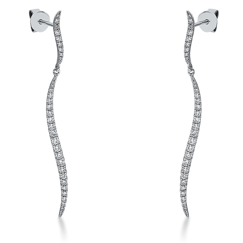 Ohrschmuck    aus 750/-18 Karat Weißgold mit 60 Diamanten 0