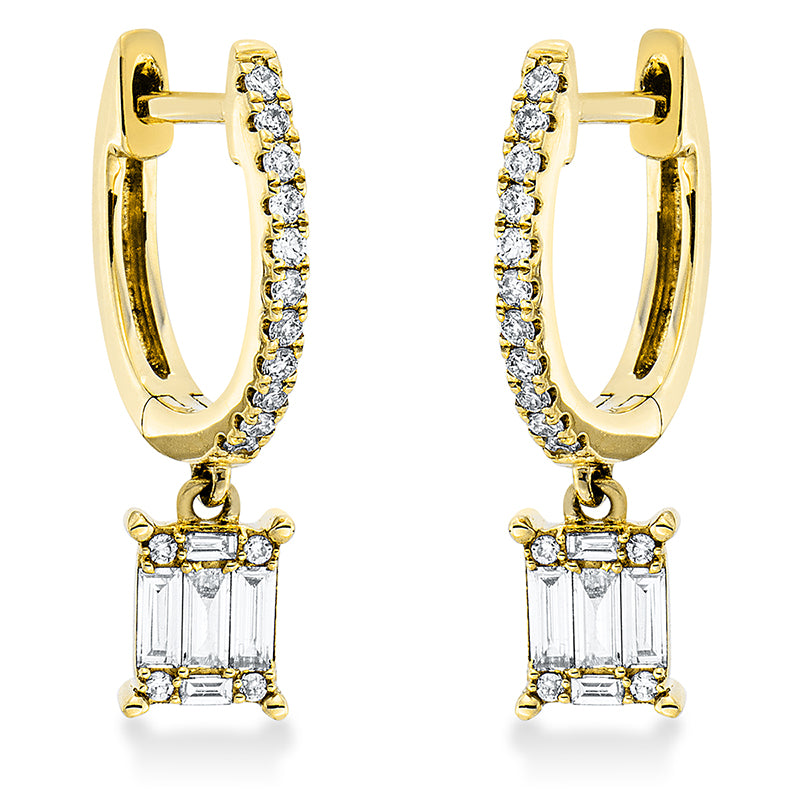 Ohrschmuck    aus 750/-18 Karat Gelbgold mit 40 Diamanten 0
