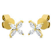 Ohrstecker - Moderner Schmuck aus Gold mit Diamanten, -Symbol - 2P137