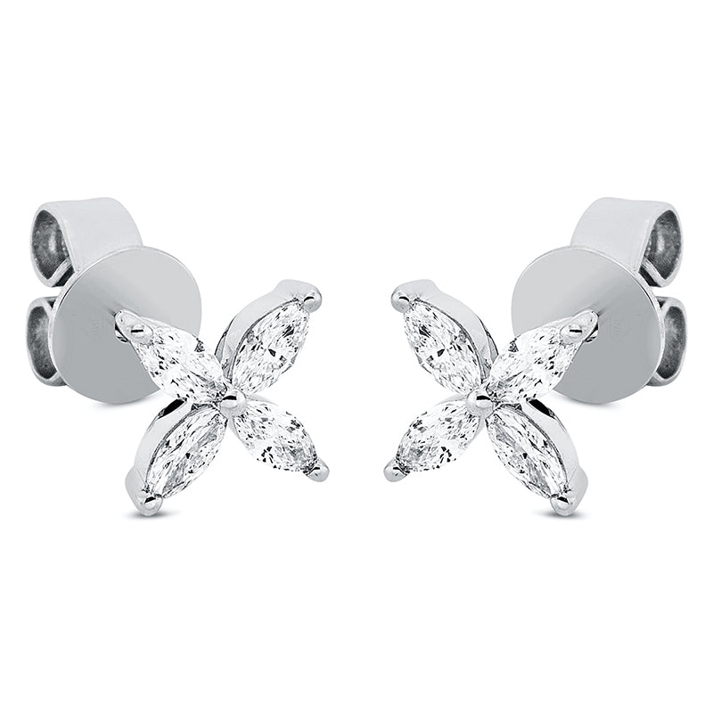 Ohrstecker - Moderner Schmuck aus Gold mit Diamanten, -Symbol - 2P137