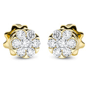 Ohrstecker    aus 750/-18 Karat Gelbgold mit 14 Diamanten 0