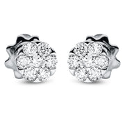 Ohrstecker    aus 750/-18 Karat Weißgold mit 14 Diamanten 0