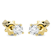 Ohrstecker    aus 750/-18 Karat Gelbgold mit 2 Diamanten 0