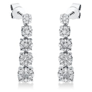Ohrschmuck    aus 750/-18 Karat Weißgold mit 70 Diamanten 0