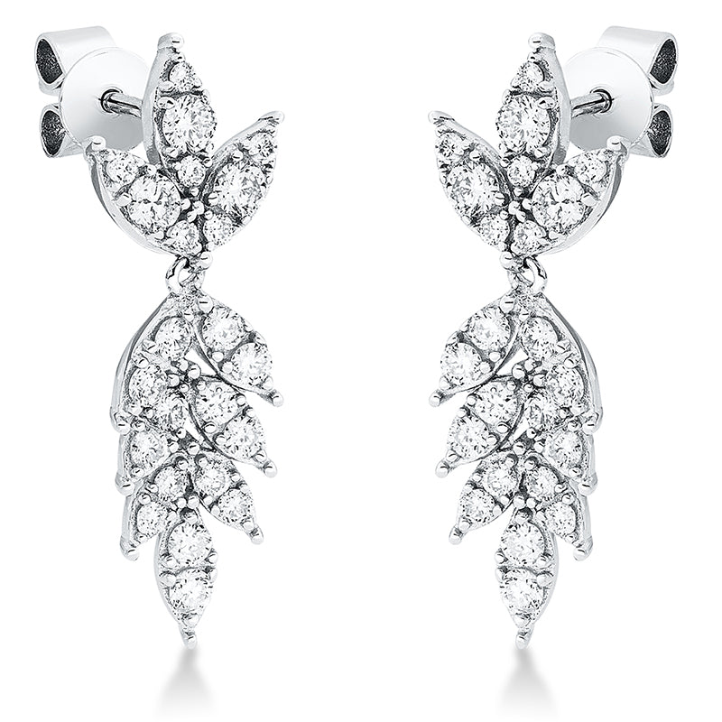 Ohrschmuck    aus 750/-18 Karat Weißgold mit 46 Diamanten 0