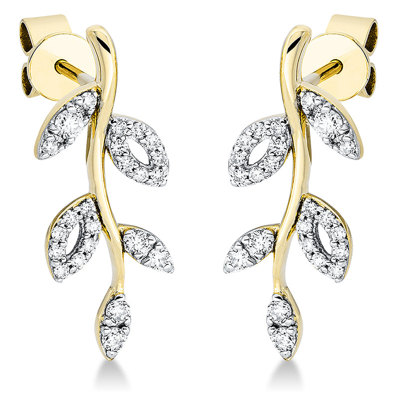 Ohrschmuck    aus 750/-18 Karat Gelbgold mit 46 Diamanten 0
