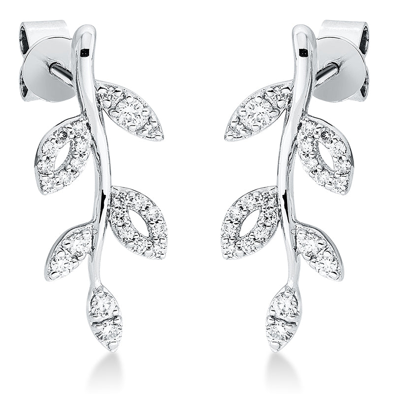 Ohrschmuck    aus 750/-18 Karat Weißgold mit 46 Diamanten 0