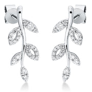 Ohrschmuck    aus 750/-18 Karat Weißgold mit 46 Diamanten 0
