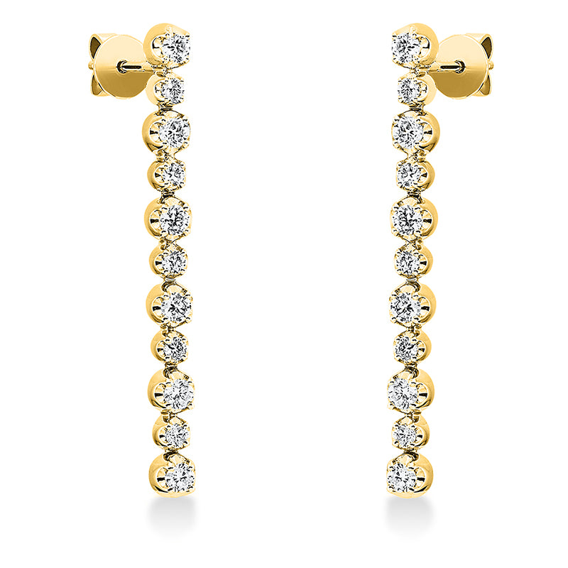 Ohrschmuck    aus 750/-18 Karat Gelbgold mit 22 Diamanten 0