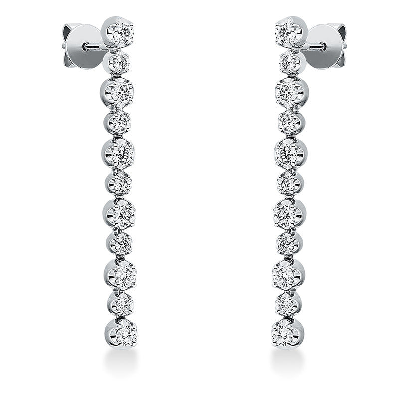 Ohrschmuck    aus 750/-18 Karat Weißgold mit 22 Diamanten 0