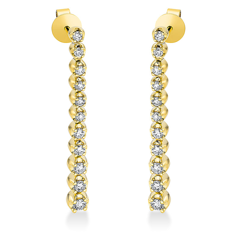 Ohrschmuck    aus 750/-18 Karat Gelbgold mit 22 Diamanten 0