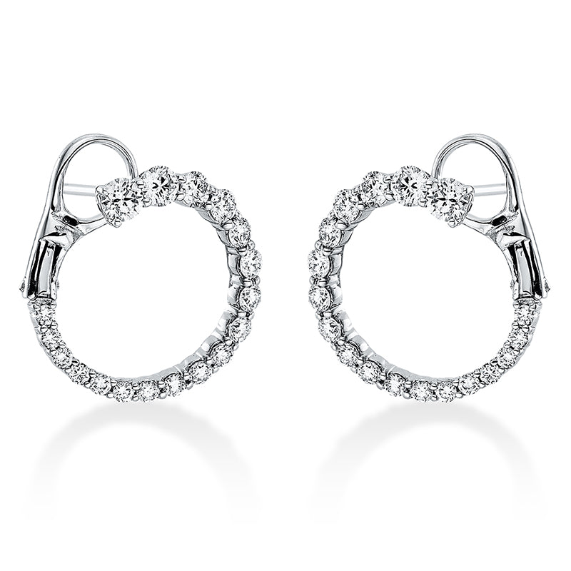Creolen    aus 750/-18 Karat Weißgold mit 36 Diamanten 1