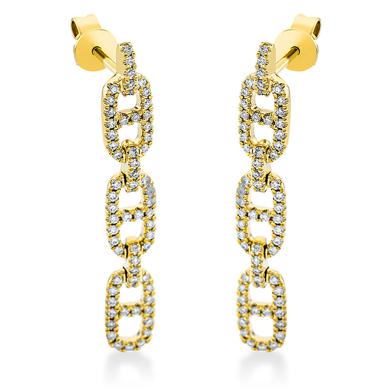 Ohrschmuck    aus 750/-18 Karat Gelbgold mit 128 Diamanten 0
