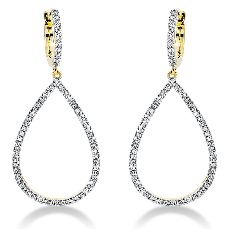 Ohrschmuck    aus 750/-18 Karat Gelbgold mit 132 Diamanten 0