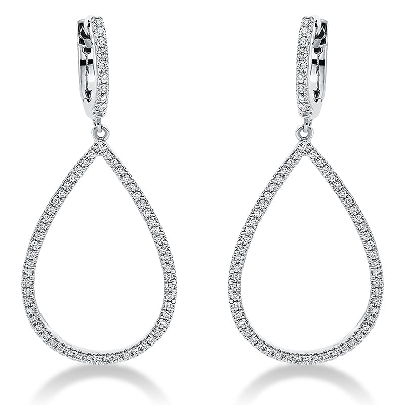 Ohrschmuck    aus 750/-18 Karat Weißgold mit 132 Diamanten 0