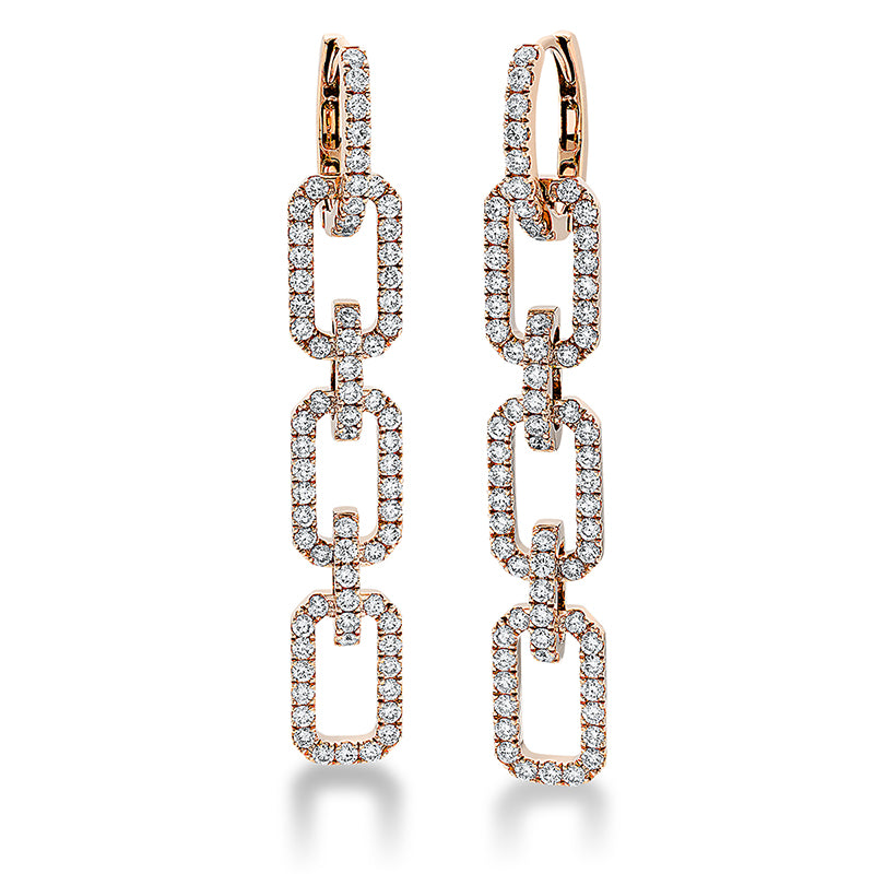 Ohrschmuck    aus 750/-18 Karat Rotgold mit 140 Diamanten 2