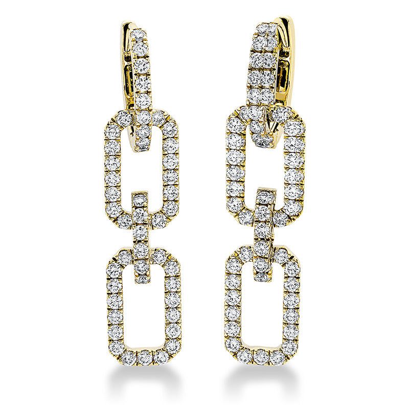 Ohrschmuck    aus 750/-18 Karat Gelbgold mit 96 Diamanten 1