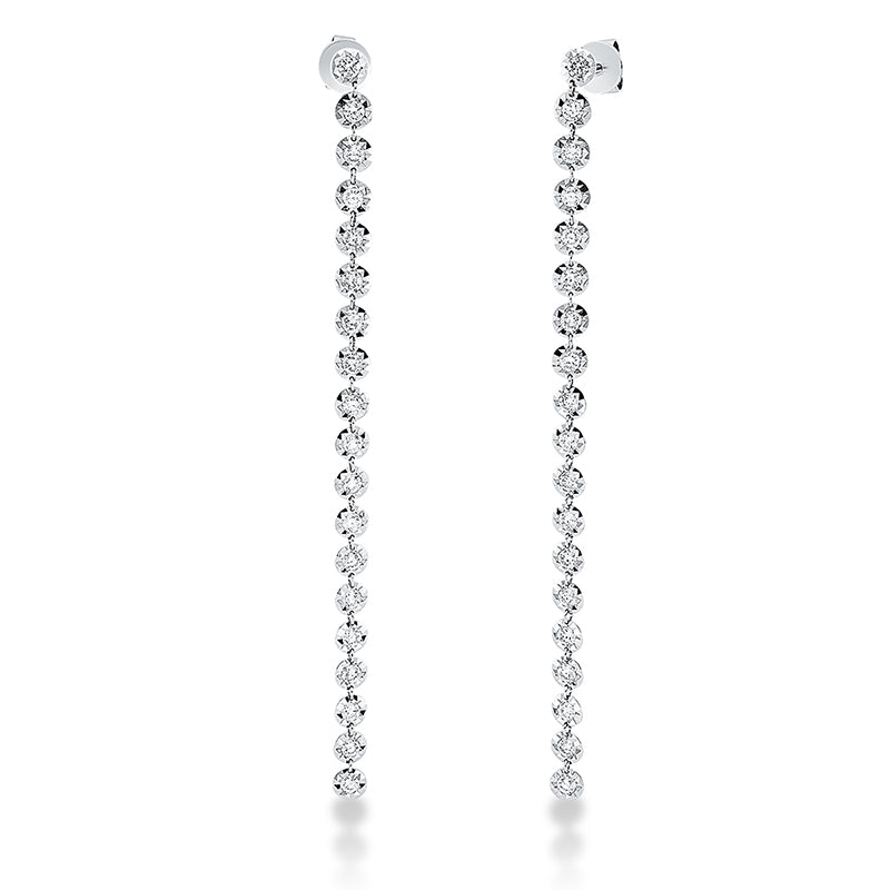 Ohrschmuck    aus 750/-18 Karat Weißgold mit 38 Diamanten 1