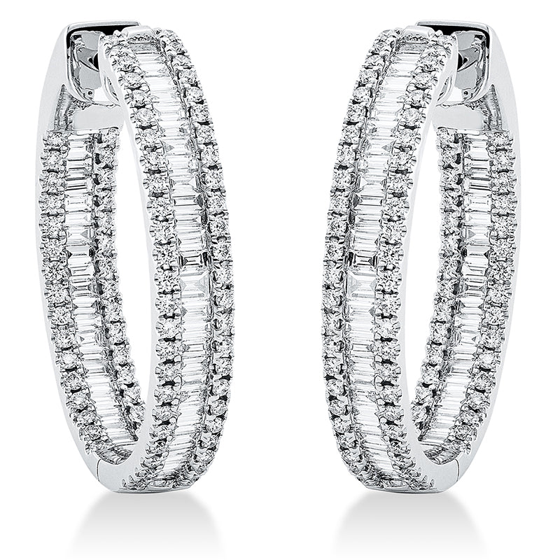 Creolen    aus 750/-18 Karat Weißgold mit 265 Diamanten 1