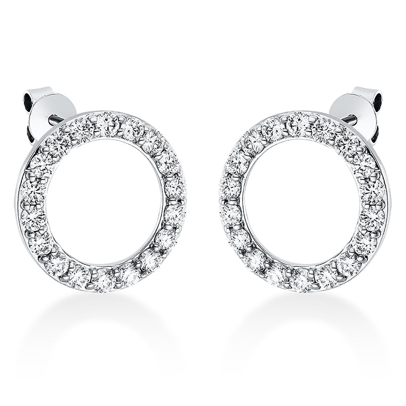 Creolen    aus 750/-18 Karat Weißgold mit 36 Diamanten 1