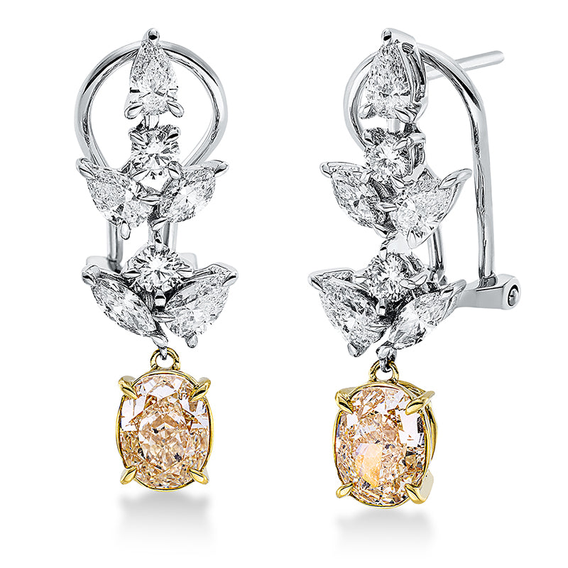 Ohrschmuck    aus 750/-18 Karat Weißgold / Gelbgold mit 16 Diamanten 3