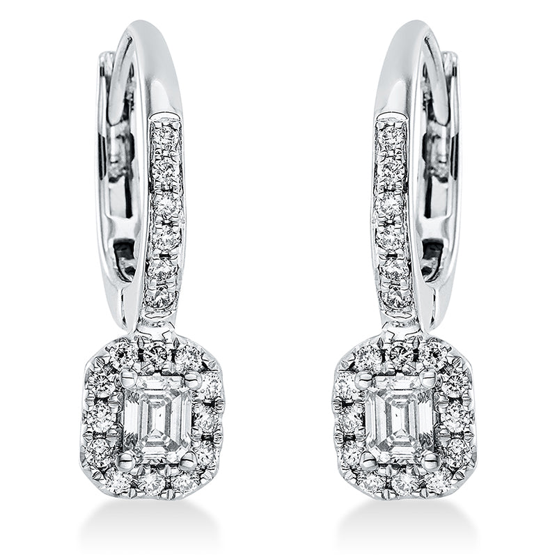 Ohrschmuck    aus 750/-18 Karat Weißgold mit 38 Diamanten 0
