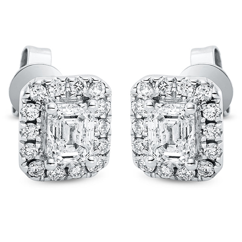 Ohrstecker    aus 750/-18 Karat Weißgold mit 30 Diamanten 0
