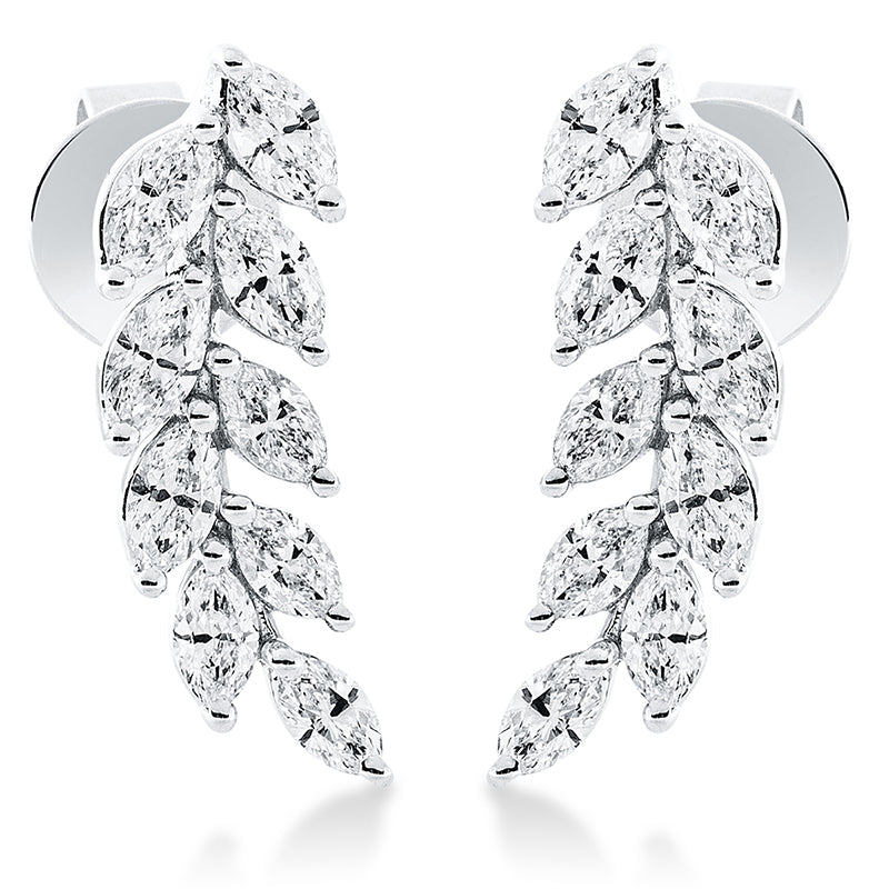Ohrschmuck    aus 750/-18 Karat Weißgold mit 18 Diamanten 1