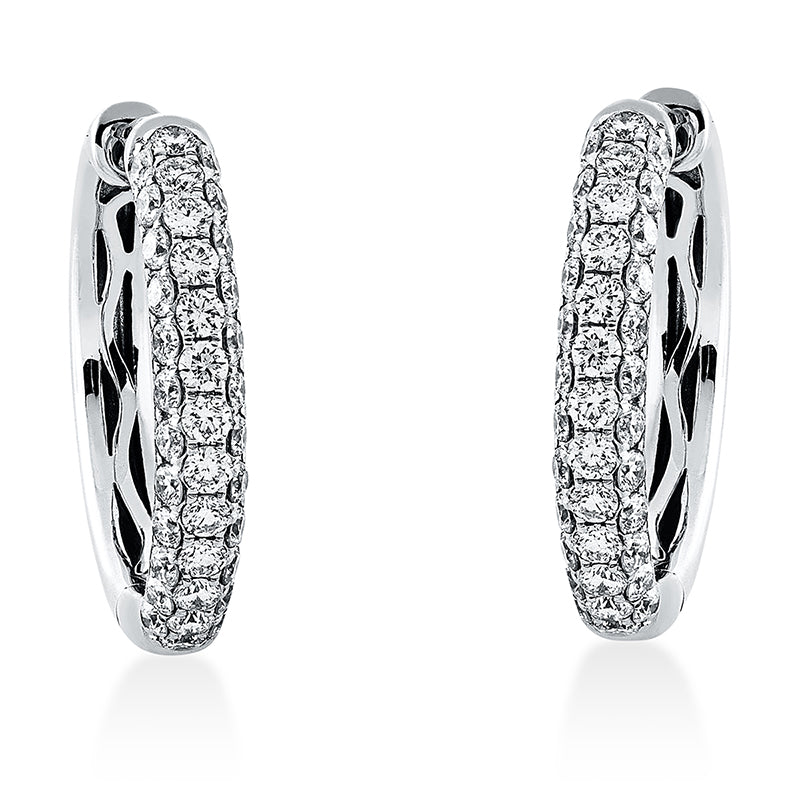 Ohrschmuck    aus 750/-18 Karat Weißgold mit 74 Diamanten 1