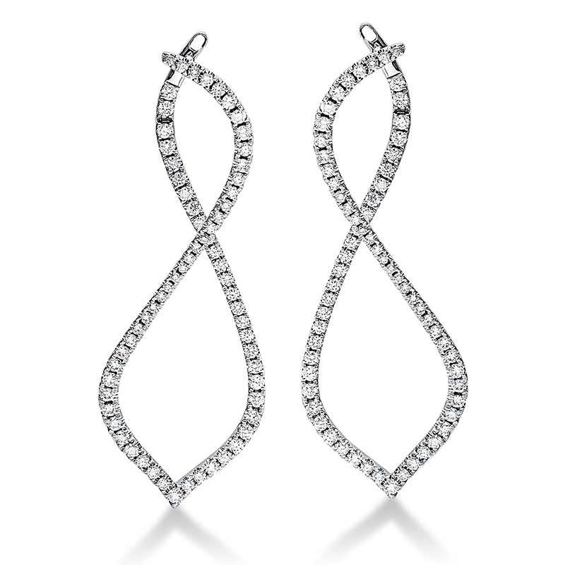 Ohrschmuck    aus 750/-18 Karat Weißgold mit 132 Diamanten 1
