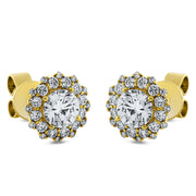 Ohrstecker    aus 750/-18 Karat Gelbgold mit 50 Diamanten 1