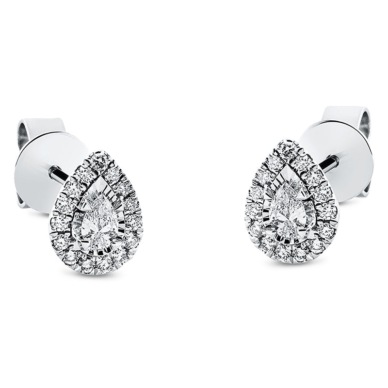 Ohrstecker    aus 750/-18 Karat Weißgold mit 32 Diamanten 0